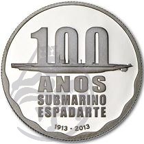 100 ANOS DO ESPADARTE - PRIMEIRO SUBMARINO PORTUGUÊS (PRATA PROOF)
